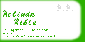 melinda mikle business card